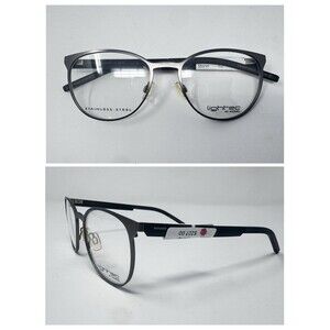 Morel Lightec 8092L 52-18-140 Eyeglass Frames Gunmetal Black France